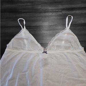 Odd Molly White Lace Mini Dress Slip L Cottagecore Y2K